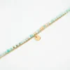 Bracelet Stone Pastille Amazonite En Acier Or - Zag Bijoux -Bijoux Fantaisie bracelet stone pastille amazonite en acier or zag bijoux