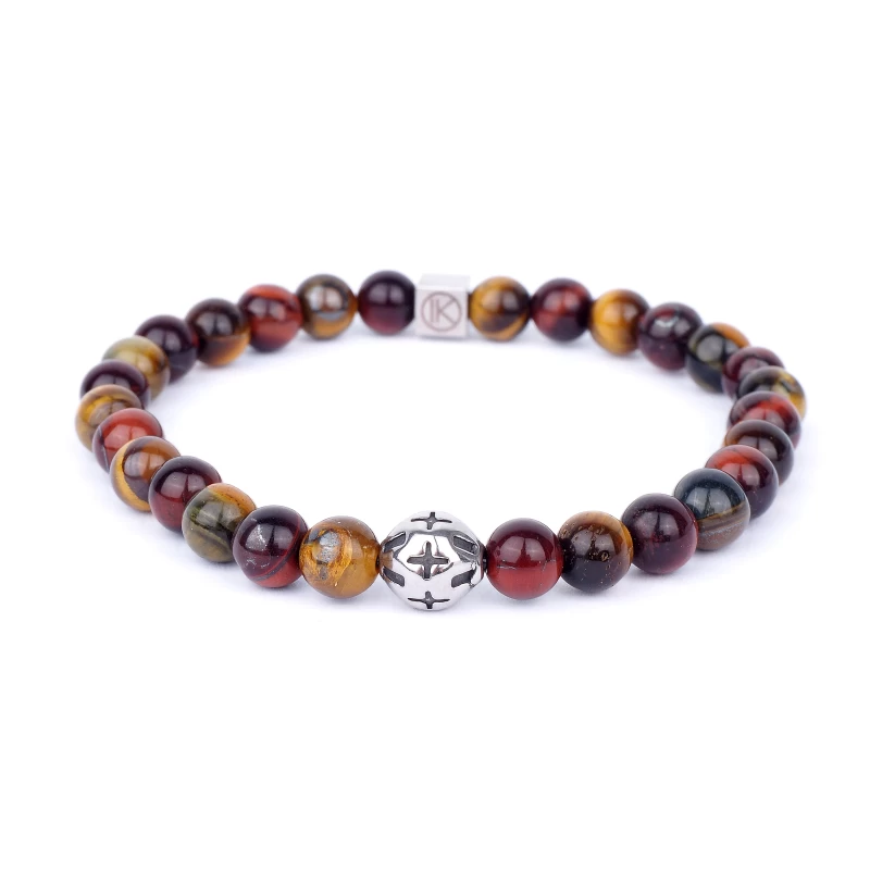 Bracelet Trois Yeux Motif Croix 6 Mm - Ikoba 3 Bracelet Trois Yeux Motif Croix 6 Mm - Ikoba