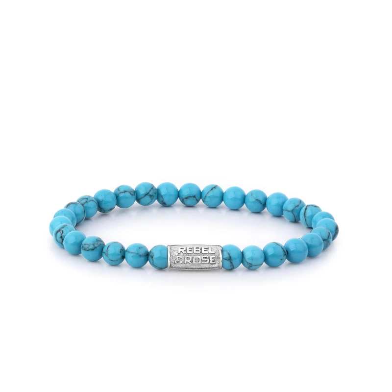 Bracelet Turquoise Delight 6mm - Rebel & Rose 3 Bracelet Turquoise Delight 6mm - Rebel & Rose