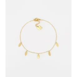Chaîne De Cheville Flora Acier Or Jaune - Zag Bijoux