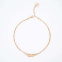 Chaine De Cheville Plume En Acier Or Jaune - Zag Bijoux -Bijoux Fantaisie chaine de cheville plume en acier or jaune zag bijoux 2