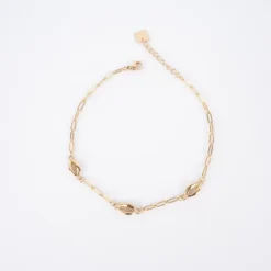 Chaine De Cheville Sanae En Acier Or Jaune - Zag Bijoux -Bijoux Fantaisie chaine de cheville sanae en acier or jaune zag bijoux 2