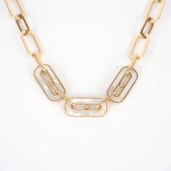 Collier Ahmès Acier Or - Zag Bijoux