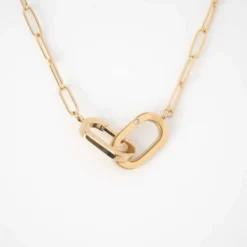 Collier Amasis En Acier Doré - Zag Bijoux -Bijoux Fantaisie collier amasis en acier dore zag bijoux 1