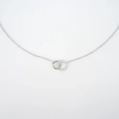 Collier Anneaux Entrelacés En Argent - Pomme Cannelle