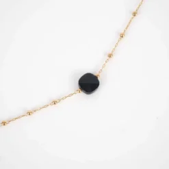 Collier Anty Noir Acier Or - Zag Bijoux
