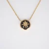 Collier Black Star En Acier Doré - Zag Bijoux -Bijoux Fantaisie collier black star en acier dore zag bijoux