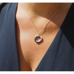 Collier Céramica Noir En Argent - Pomme Cannelle -Bijoux Fantaisie collier ceramica noir en argent pomme cannelle 2