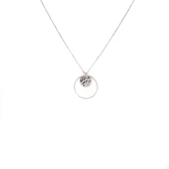 Collier Cercle Pastille Martelée En Argent - Pomme Cannelle