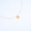 Collier Coeur Zircon En Acier Doré - Zag Bijoux