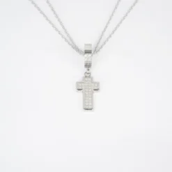 Collier Croix Strass En Acier - Zag Bijoux -Bijoux Fantaisie collier croix strass en acier dore zag bijoux 2