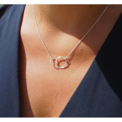 Collier Double Cercle Medium En Plaqué Or - Pomme Cannelle 5 Collier Double Cercle Medium En Plaqué Or - Pomme Cannelle -Bijoux Fantaisie collier double cercle medium en plaque or pomme cannelle 1