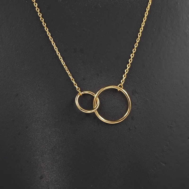 Collier Double Cercle Medium En Plaqué Or - Pomme Cannelle 3 Collier Double Cercle Medium En Plaqué Or - Pomme Cannelle