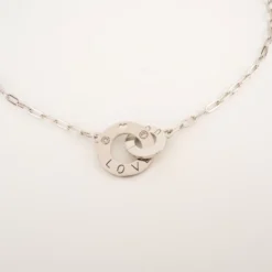 Collier Double Cercles Love En Acier Uni - Zag Bijoux