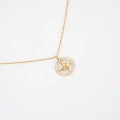 Collier Eclipse En Acier Or Jaune - Zag Bijoux