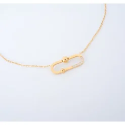 Collier Ellie En Acier Doré - Zag Bijoux -Bijoux Fantaisie collier ellie en acier dore zag bijoux 2