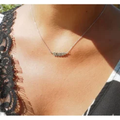 Collier épis En Acier Jaune - Zag Bijoux -Bijoux Fantaisie collier epis en acier jaune zag bijoux 1