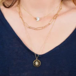 Collier Ewen Acier Or - Zag Bijoux -Bijoux Fantaisie collier ewen acier or zag bijoux 1