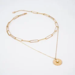 Collier Ewen Acier Or - Zag Bijoux -Bijoux Fantaisie collier ewen acier or zag bijoux 2