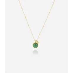 Collier Finni Vert En Acier Doré - Zag Bijoux -Bijoux Fantaisie collier finni vert en acier dore zag bijoux 3