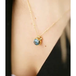 Collier Finni Violet En Acier Doré - Zag Bijoux -Bijoux Fantaisie collier finni violet en acier dore zag bijoux 1