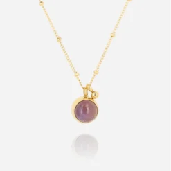 Collier Finni Violet En Acier Doré - Zag Bijoux -Bijoux Fantaisie collier finni violet en acier dore zag bijoux 3