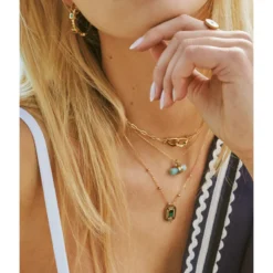 Collier Gancio En Acier Doré - Zag Bijoux -Bijoux Fantaisie collier gancio en acier dore zag bijoux 2