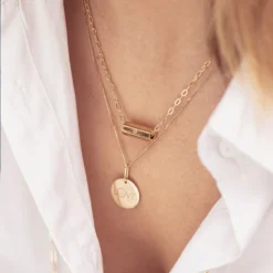 Bijoux Fantaisie -Bijoux Fantaisie collier happiness en acier or jaune zag bijoux 1