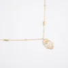Collier Khamsa En Acier Or Jaune - Zag Bijoux