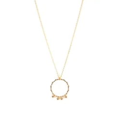 Collier Long Cercle Boules En Plaqué Or - Pomme Cannelle