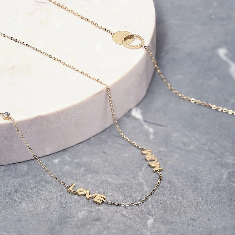 Collier Love Mum En Acier Jaune - Zag Bijoux 4 Collier Love Mum En Acier Jaune - Zag Bijoux – Image 2