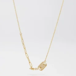 Collier Maille Rock En Acier Doré - Zag Bijoux