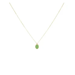 Collier Médaille Aventurine En Plaqué Or - Pomme Cannelle