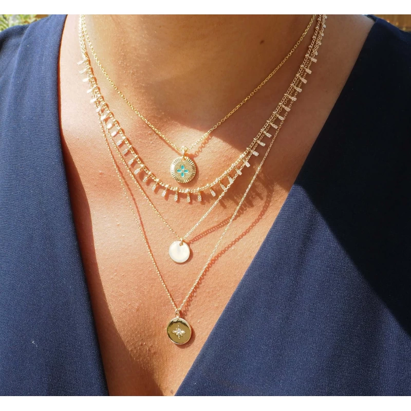 Collier Mini épis En Plaqué Or - Pomme Cannelle 4 Collier Mini épis En Plaqué Or - Pomme Cannelle – Image 2