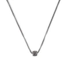 Collier Motif Tressé En Acier - Ikoba