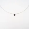 Collier Pastille Shiny Noir En Argent - Pomme Cannelle