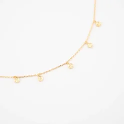 Collier Pastilles Martelées En Plaqué Or - Pomme Cannelle