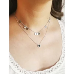 Collier Pastilles Nacrées En Acier Jaune - Zag Bijoux -Bijoux Fantaisie collier pastilles nacrees en acier jaune zag bijoux 2