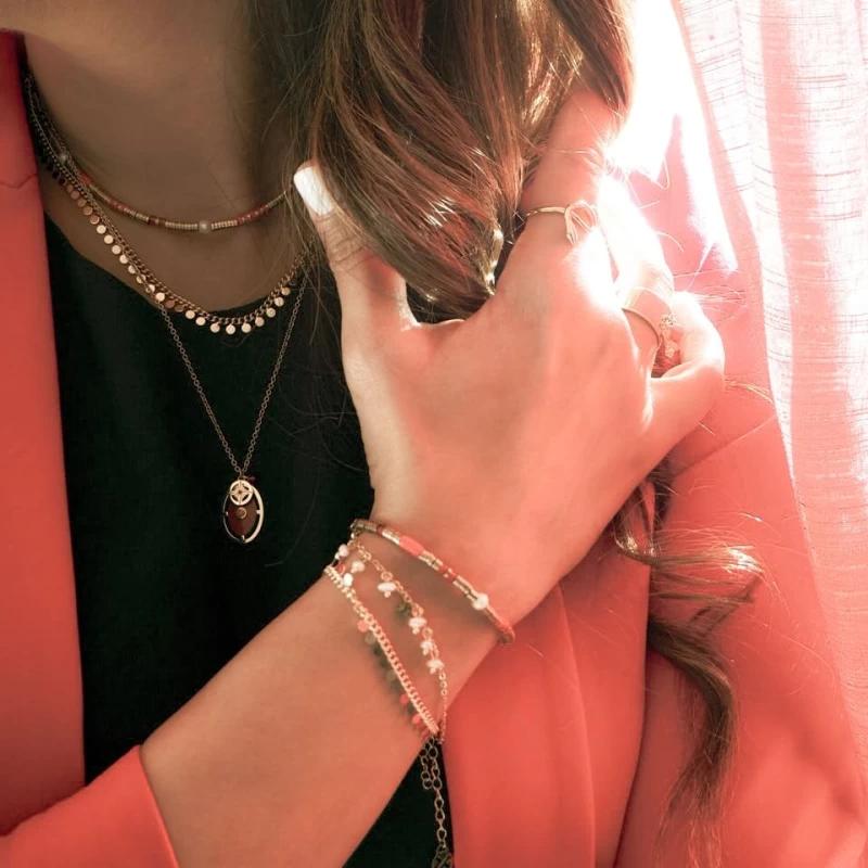 Collier Pépites En Plaqué Or - Pomme Cannelle 4 Collier Pépites En Plaqué Or - Pomme Cannelle – Image 2