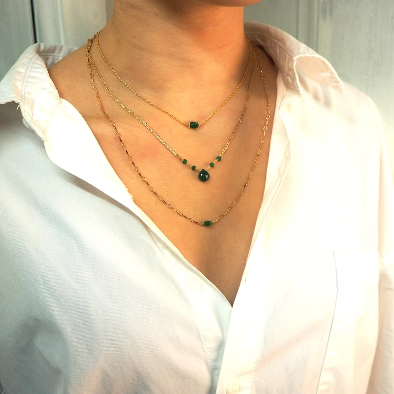 Collier RCL0886 En Plaqué Or - Pomme Cannelle 4 Collier RCL0886 En Plaqué Or - Pomme Cannelle – Image 2