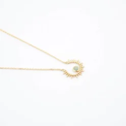 Collier Soleil Aventurine En Plaqué Or - Pomme Cannelle