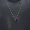 Collier Stone Polar En Acier Doré Et Lapis Lazuli - Zag Bijoux