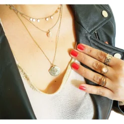 Collier Stone Polar En Acier Doré Et Lapis Lazuli - Zag Bijoux -Bijoux Fantaisie collier stone lapis lazuli zag bijoux 2