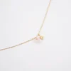 Collier Stone Polar Acier Or Jaune Et Quartz Rose - Zag Bijoux