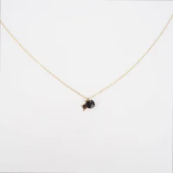 Collier Stone Polar En Acier Or Et Onyx- Zag Bijoux -Bijoux Fantaisie collier stone polar en acier or et onyx zag bijoux 2