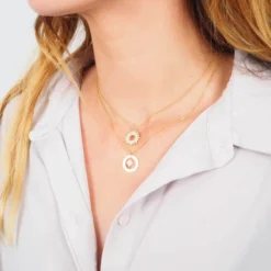 Collier Sun Plaqué Or - Pomme Cannelle -Bijoux Fantaisie collier sun plaque or pomme cannelle 1