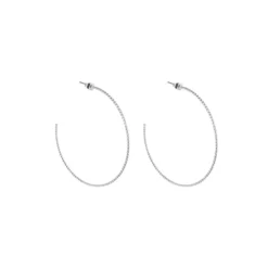 Créoles Ciselées GM En Acier - Zag Bijoux