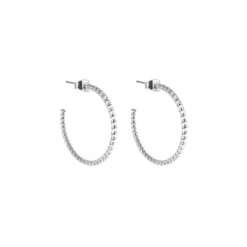 Créoles Ciselées MM En Acier - Zag Bijoux