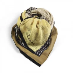 Foulard Mylène Jaune, Noir Et Blanc - Shanna