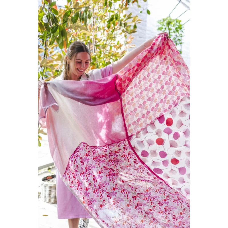 Foulard Sally Full Rose - Shanna 5 Foulard Sally Full Rose - Shanna – Image 3